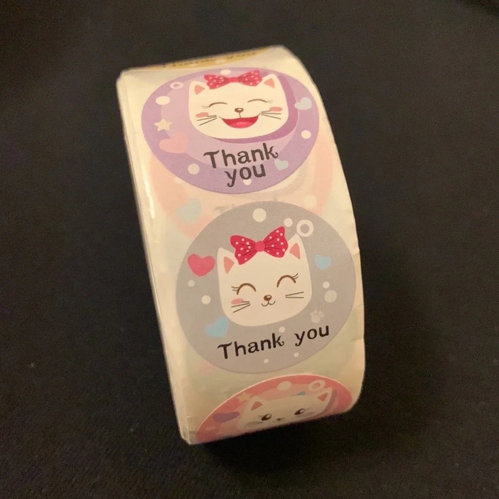 Roll of 500 Thank You Stickers 1